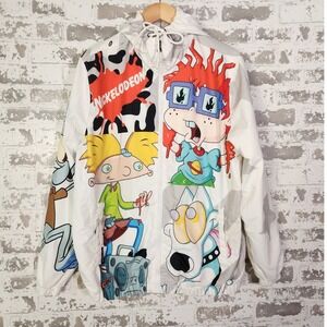 Members Only Nickelodeon Jacket M Sponge Bob Rugrats Hey‎ Arnold Rocket Power
